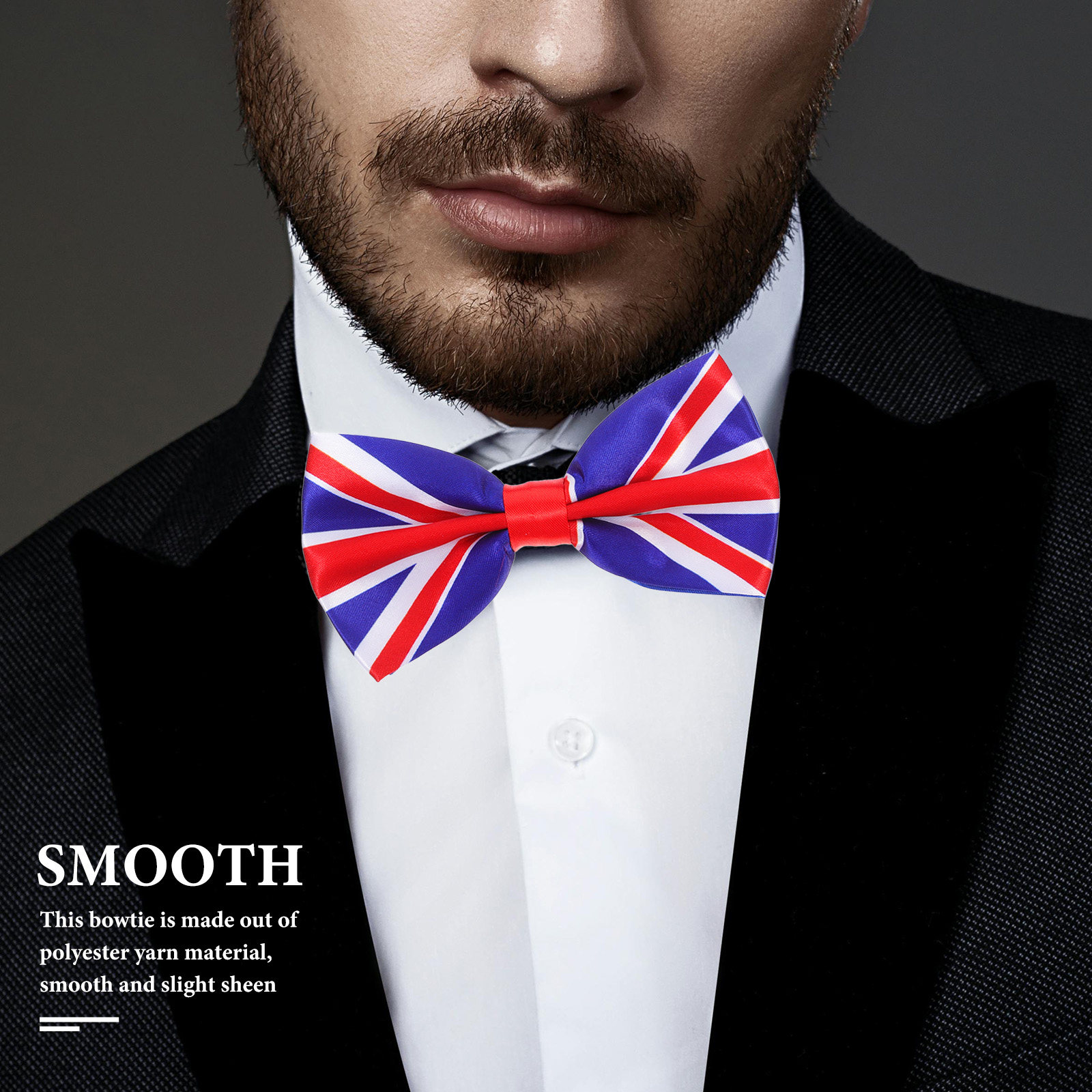 Men'S Formal Wear For Graduation - โบว์ไทลายธงชาติอังกฤษสำหรับผู้ชาย ดีไซน์คลาสสิกแปลกใหม่ เหมาะสำหรับงานทางการ ธุรกิจ งานแต่งงาน งานรับปริญญา