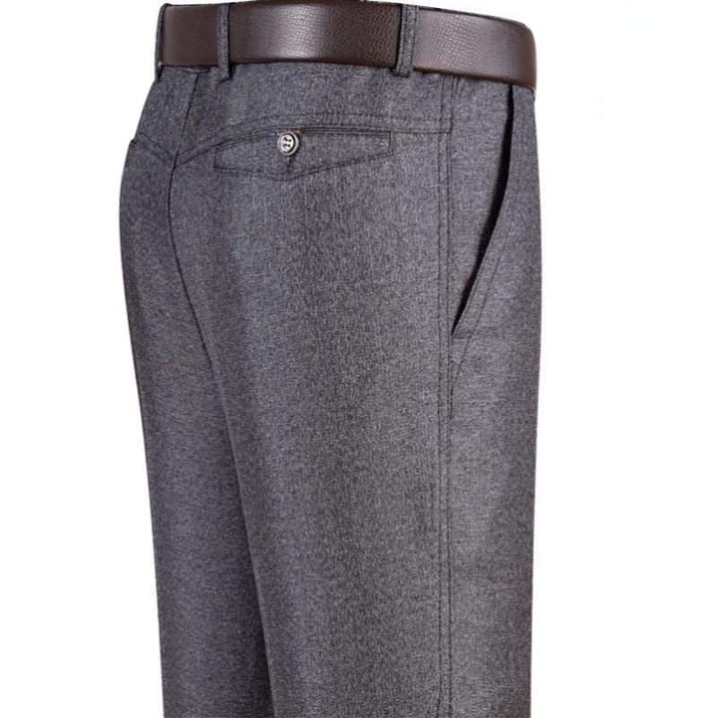 Men Formal Wear Set - ผู้ชายใหม่ฤดูร้อนบางสบายๆกางเกงฤดูใบไม้ร่วงแฟชั่น Gentle Thicken กางเกงชายชุดกางเกงสีดําสีเทา KOACUS