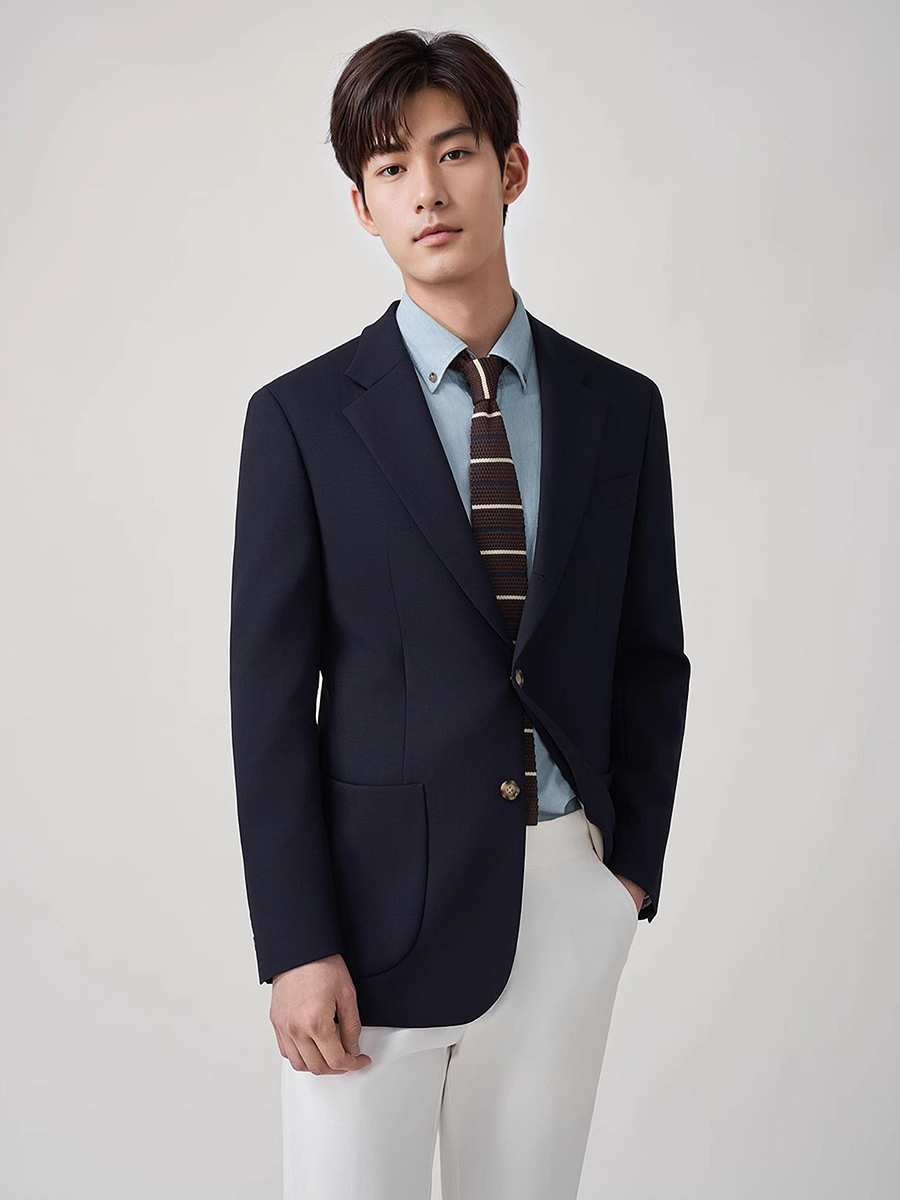 Men'S Formal Wear For Graduation - ผู้ชาย 50% Wool Blazer สําหรับวัยรุ่น American
