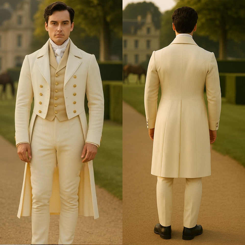 Men Formal Wear For Dinner - ชุดทักซิโด้ผู้ชายสำหรับงานแต่งงาน 2 ชิ้น เสื้อแจ็คเก็ตและกางเกง กระดุมสองแถว สำหรับงานพิธีการ