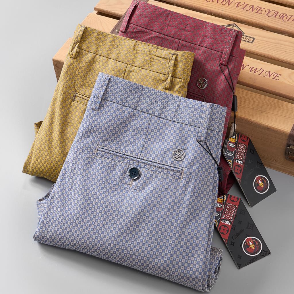 Men Formal Wear Set - ลายสก๊อตกางเกงชายแฟชั่นตรง Fit Jacquard สานอย่างเป็นทางการชุดกางเกงสำหรับชายเสื้อผ้าฤดูร้อน2023