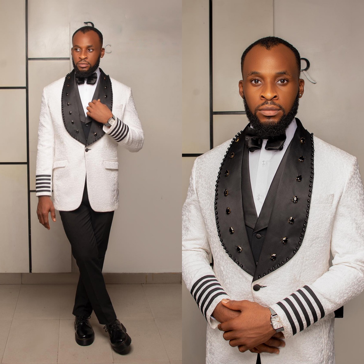 Men Formal Wear For Dinner - ชุดทักซิโด้งานแต่งงานผู้ชายแบบกำหนดเอง ลายดอกไม้ ชุดกางเกงสำหรับเพื่อนเจ้าบ่าว ชุดสูทสำหรับงานเลี้ยงอาหารค่ำ เสื้อเบลเซอร์สำหรับธุรกิจอย่างเป็นทางการ ชุดสูท