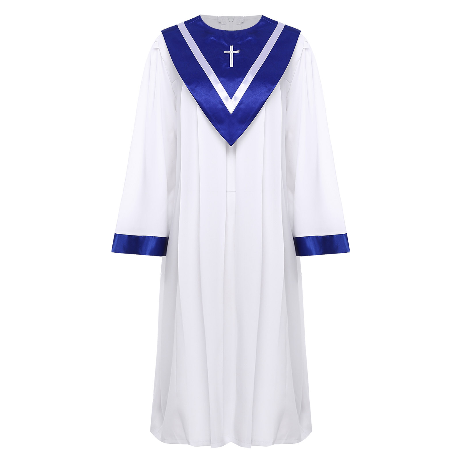 Men'S Formal Wear For Graduation - Unisex Matte Choir Robes สําหรับโบสถ์ชุดสําเร็จการศึกษาเครื่องแต่งกาย V-Shape