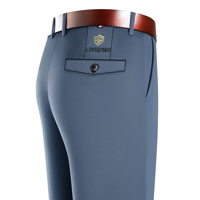Men Formal Wear Set - กางเกงขายาวลำลองผู้ชาย ผ้าสเตรช กางเกงสแล็ค กางเกงสูท ไม่ยับ ปักลาย