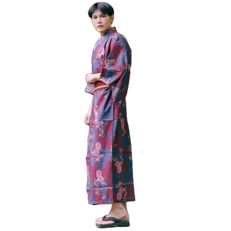Traditional Japanese Men'S Formal Wear - เสื้อผ้าชาติพันธุ์ญี่ปุ่นชุดกิโมโนผู้ชายแบบดั้งเดิม SAMURAI สุภาพบุรุษชุดกิโมโนญี่ปุ่นอย่างเป็นทางการไม่ง่ายที่จะริ้วรอยวัสดุสวมใส่