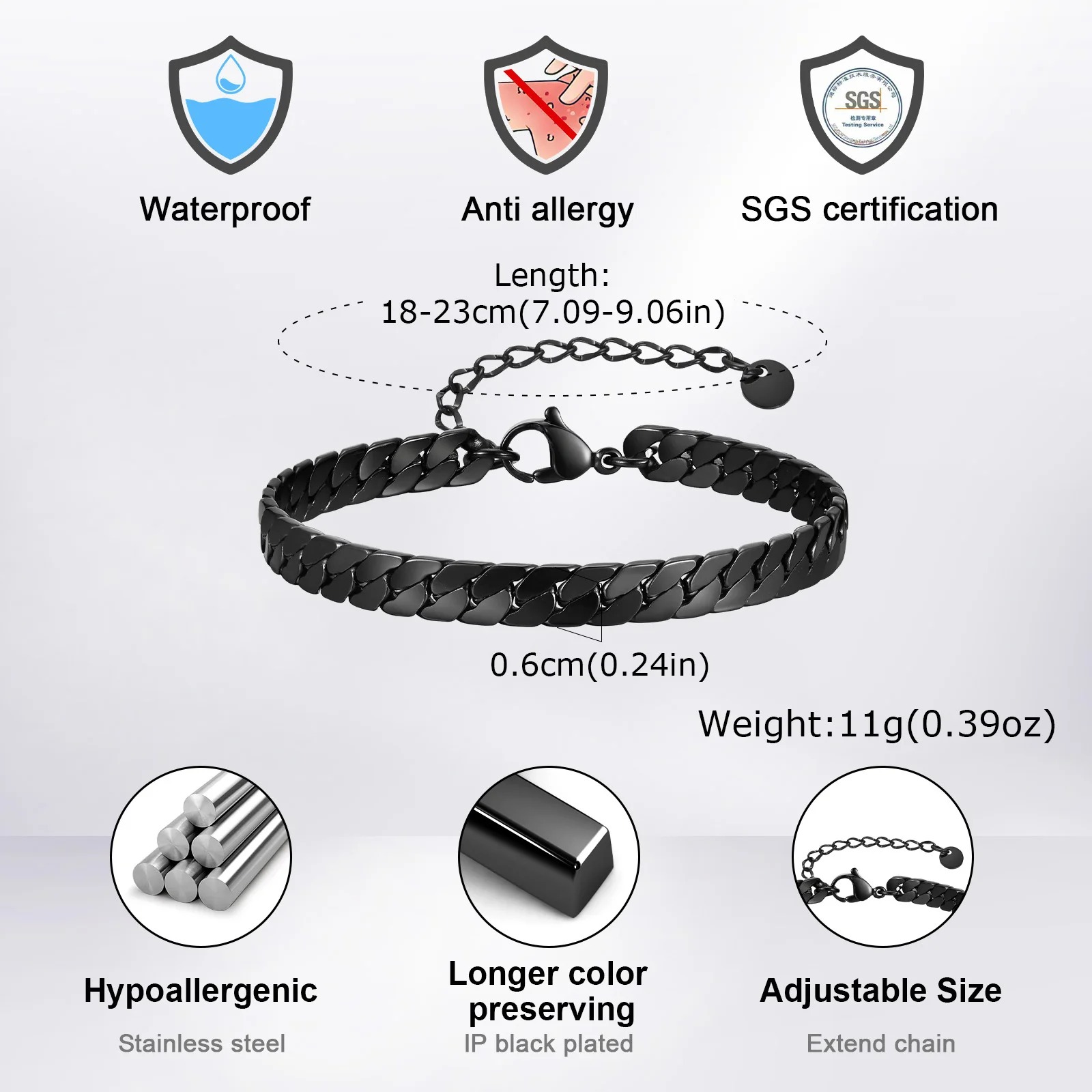 สแตนเลสแบบกอธิคสีดําสร้อยข้อมื - Men'S Gothic Formal Wear บทวิจารณ์และราคา