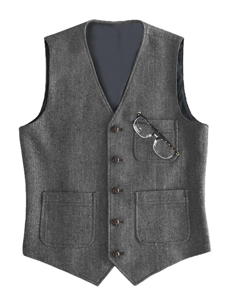 เสื้อกั๊กผู้ชายแบบเป็นทางการ ค - Formal Vest Waistcoat บทวิจารณ์และราคา