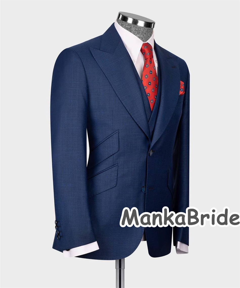 Elegant Navy Blue คลาสสิกงานแต - Elegant Formal Men'S Wear บทวิจารณ์และราคา