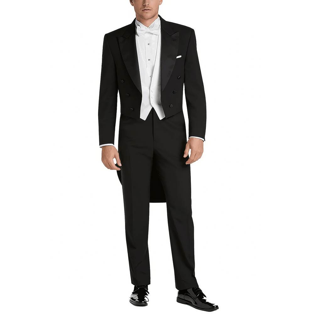 ชุดสูทผู้ชายผ้าซาติน ปกแหลม 3  - Elegant Formal Men'S Wear บทวิจารณ์และราคา
