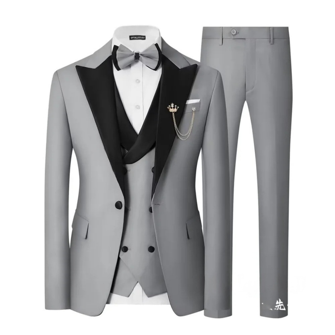 ชุดทักซิโด้ผู้ชายทรงสลิมฟิต 3  - Men Formal Wear For Dinner บทวิจารณ์และราคา