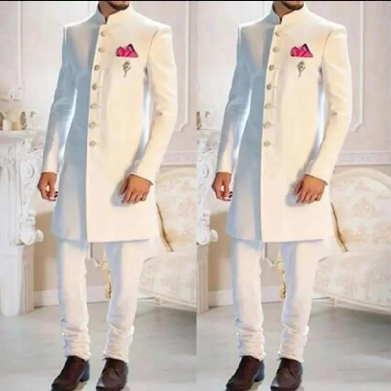 ชุดสูทผู้ชายสีขาวคลาสสิกแบบใหม - Men Formal Wear Indian บทวิจารณ์และราคา