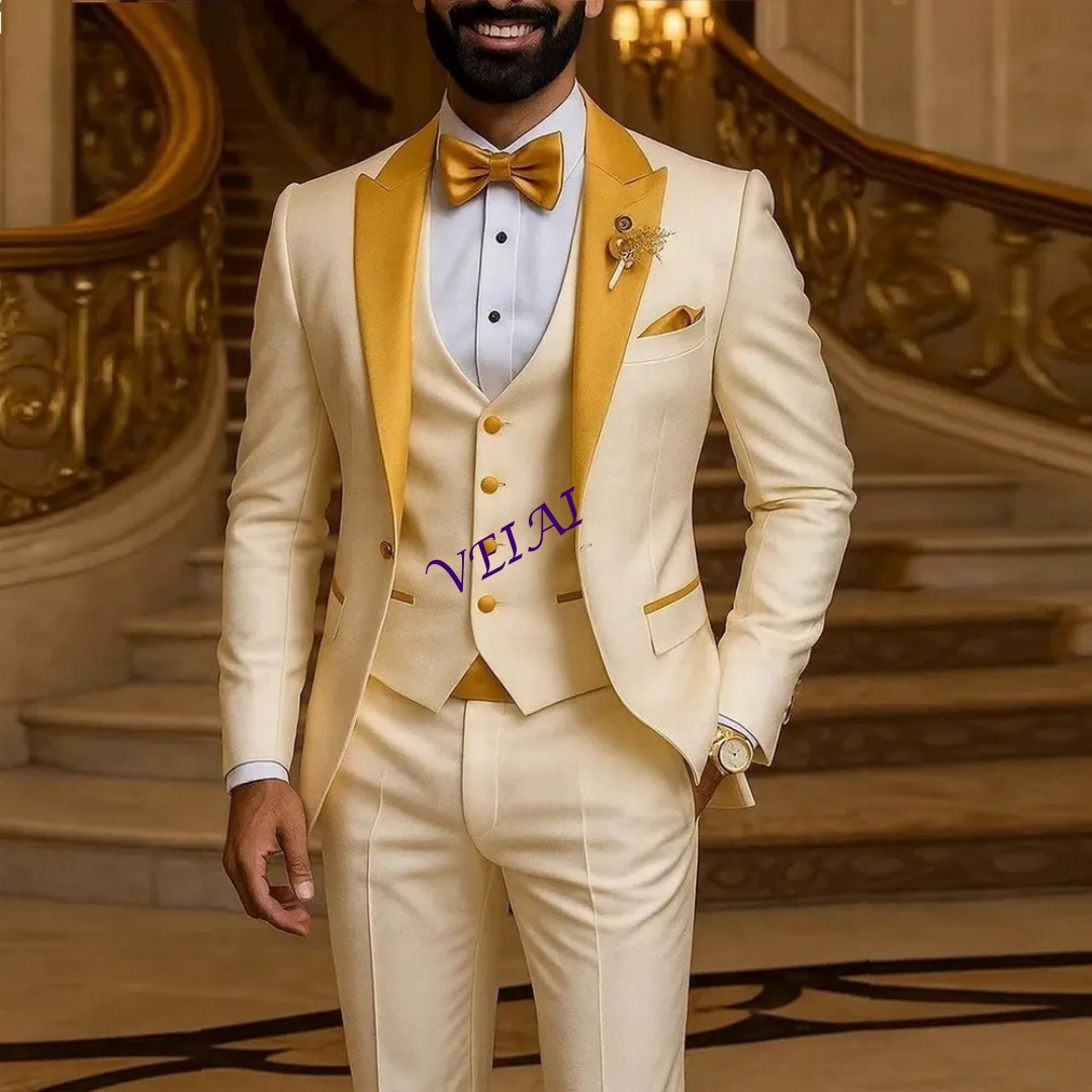 ชุดสูทผู้ชายสีงาช้างแบบสั่งตัด - Young Men Formal Wear บทวิจารณ์และราคา