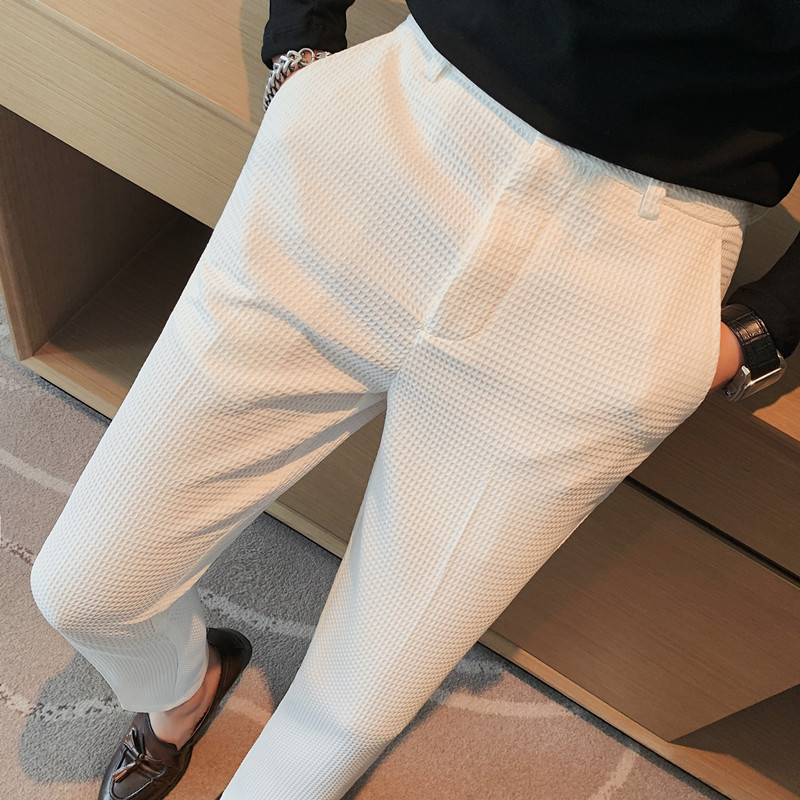 2024 ฤดูใบไม้ร่วงใหม่วาฟเฟิลยื - Men Formal Wear Set บทวิจารณ์และราคา