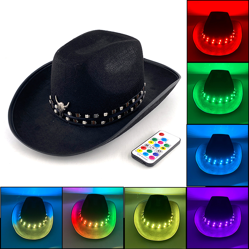 รีโมทคอนโทรล LED คาวบอยหมวกสํา - Men'S Formal Wear For Graduation บทวิจารณ์และราคา