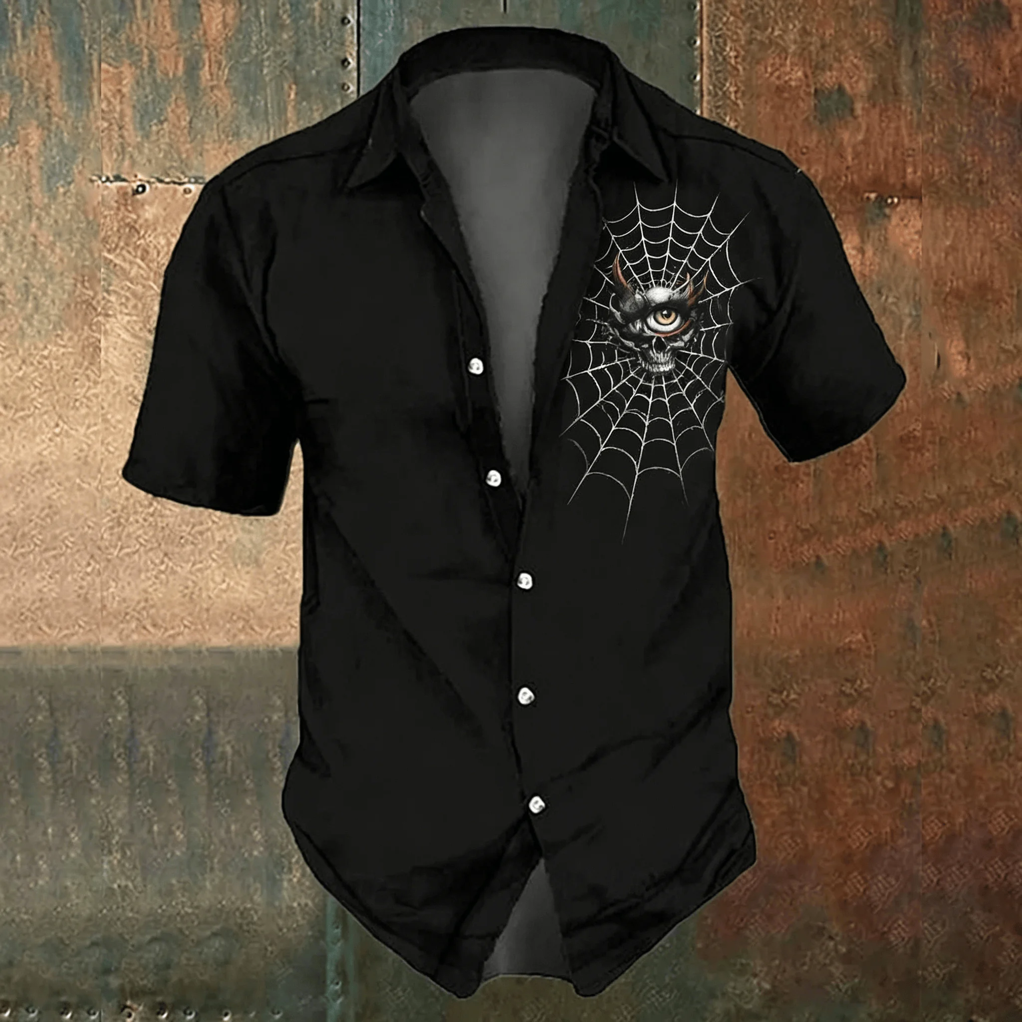 เสื้อเชิ้ตลำลองพิมพ์ลายกากบาทส - Men'S Gothic Formal Wear บทวิจารณ์และราคา