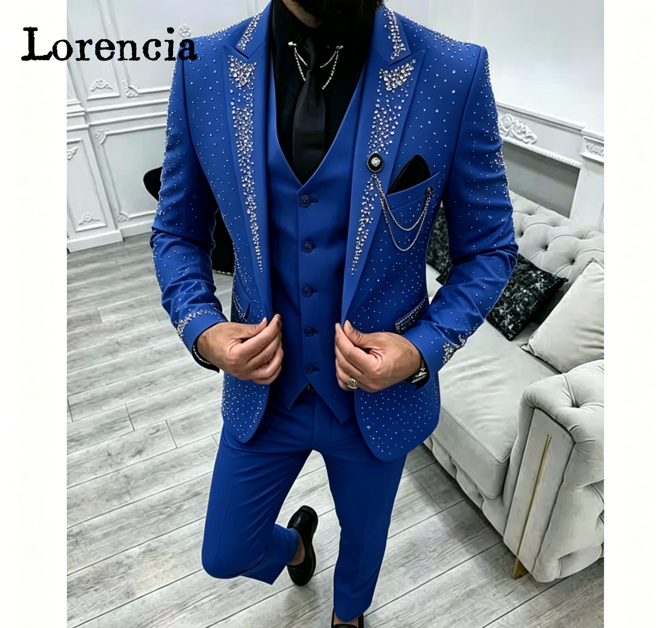 ชุดสูทผู้ชาย 3 ชิ้นสุดหรู ปกแห - Elegant Formal Men'S Wear บทวิจารณ์และราคา