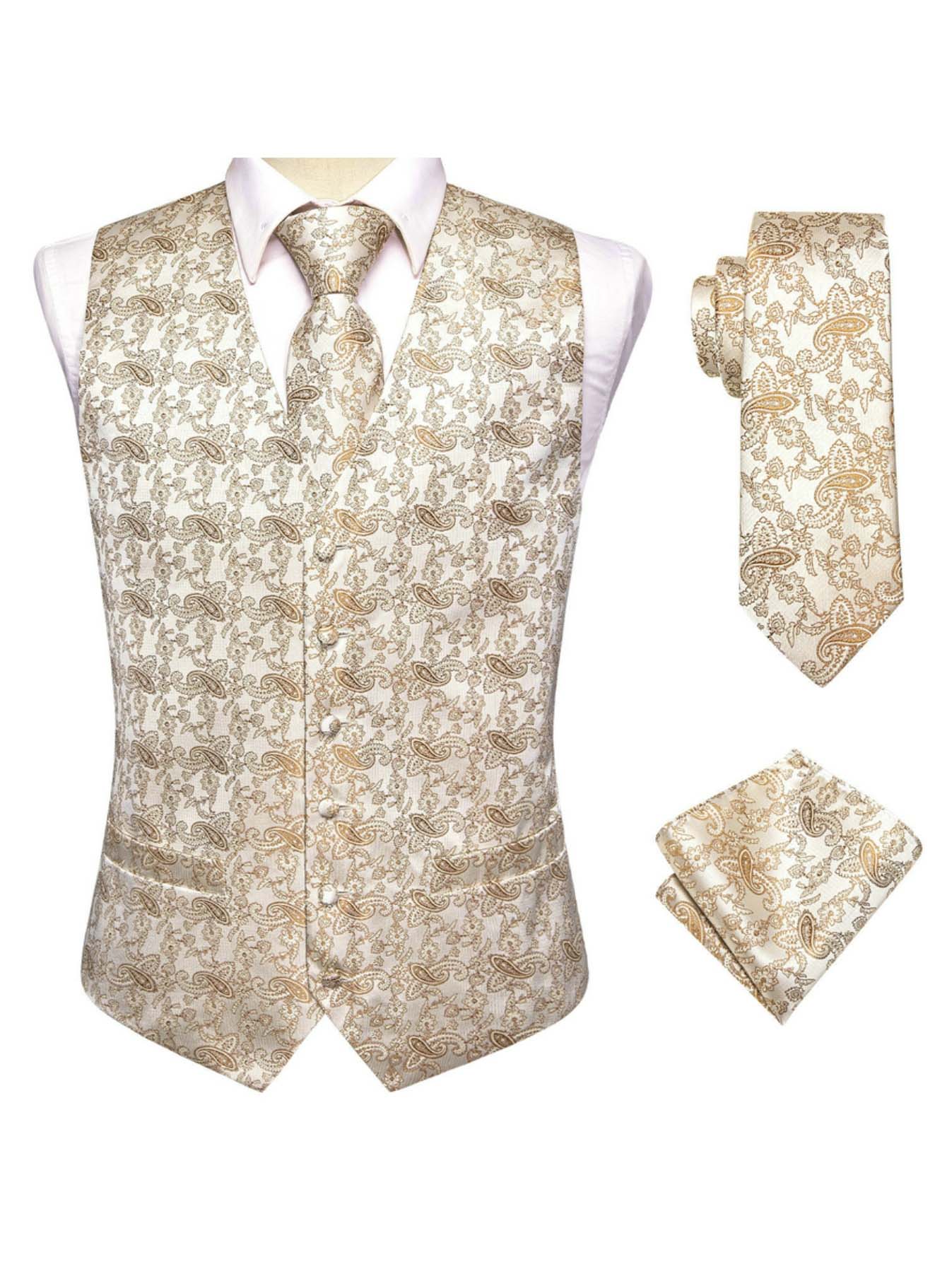 ชุดสูทสามชิ้นสำหรับผู้ชายสีแอพ - Pocket Square Set บทวิจารณ์และราคา
