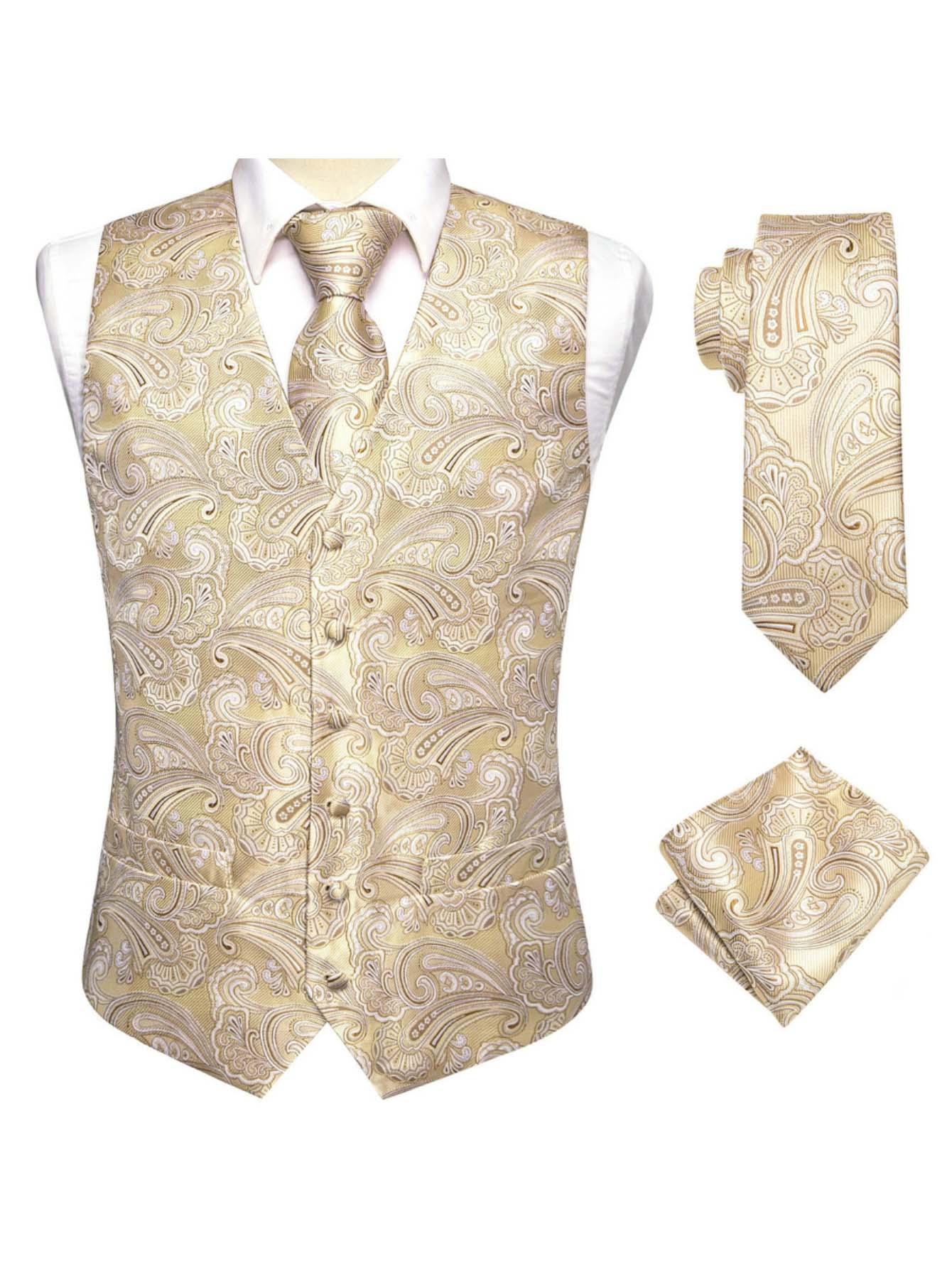 ชุดสูทสามชิ้นสำหรับผู้ชายสีแอพ - Pocket Square Set บทวิจารณ์และราคา
