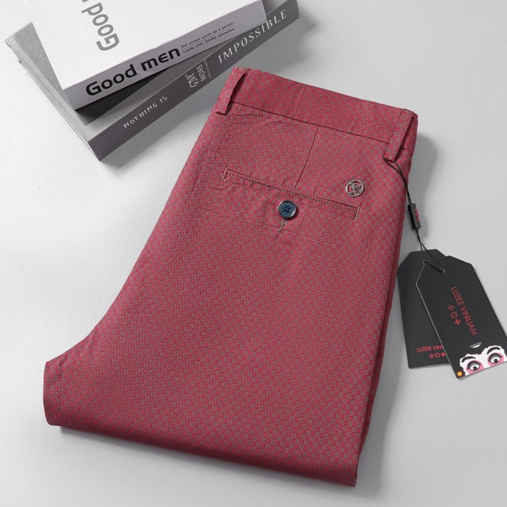 ลายสก๊อตกางเกงชายแฟชั่นตรง Fit - Men Formal Wear Set บทวิจารณ์และราคา