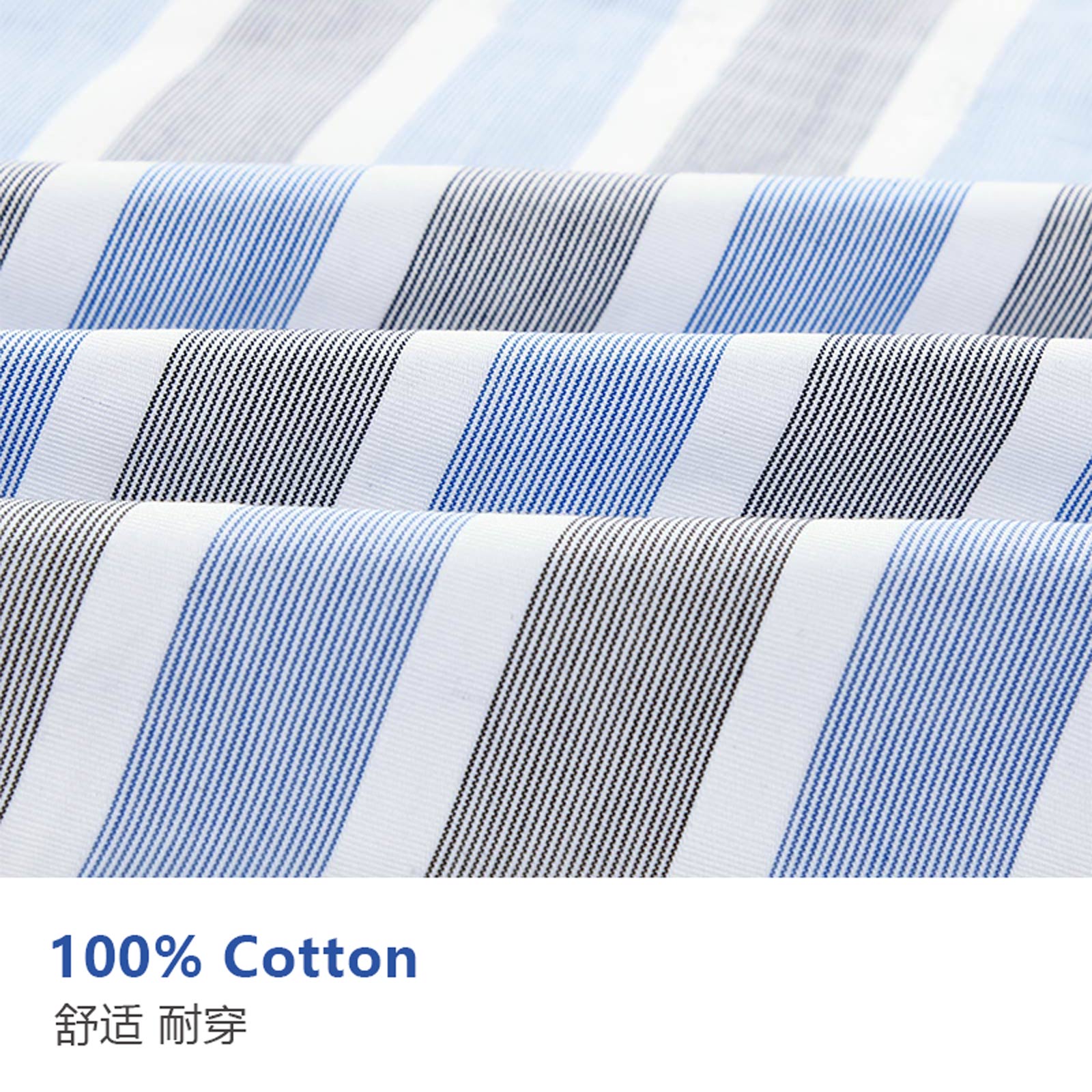 เสื้อเชิ้ตผู้ชายลายทางผ้าฝ้าย  - Men Formal Office Wear Shirts บทวิจารณ์และราคา