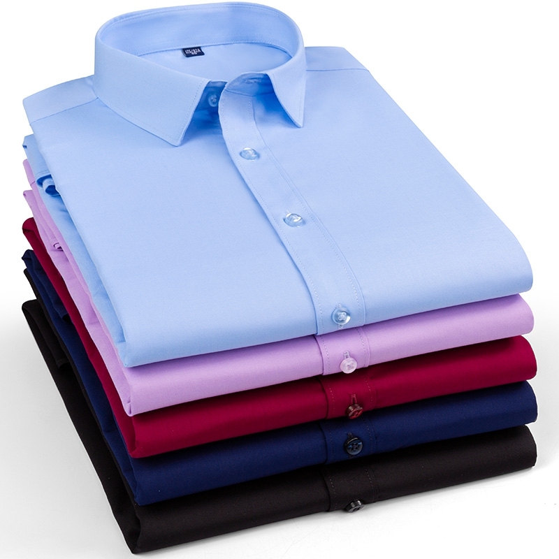 เสื้อเชิ้ตแขนยาวผู้ชายผ้าใยไผ่ - Men Formal Office Wear Shirts บทวิจารณ์และราคา