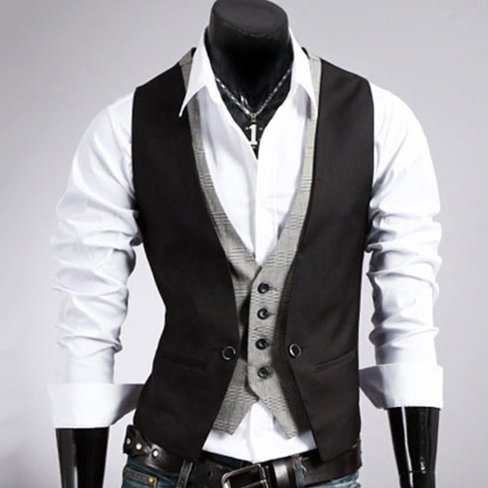 เสื้อกั๊กทางการสำหรับผู้ชายเสื - Formal Vest Waistcoat บทวิจารณ์และราคา