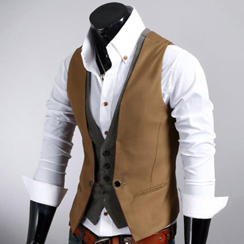 เสื้อกั๊กทางการสำหรับผู้ชายเสื - Formal Vest Waistcoat บทวิจารณ์และราคา