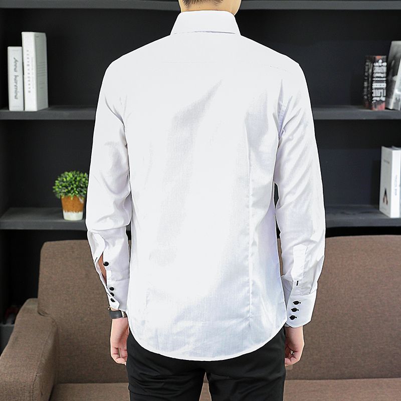 ฤดูใบไม้ผลิฤดูใบไม้ร่วงผู้ชายเ - Men Formal Office Wear Shirts บทวิจารณ์และราคา