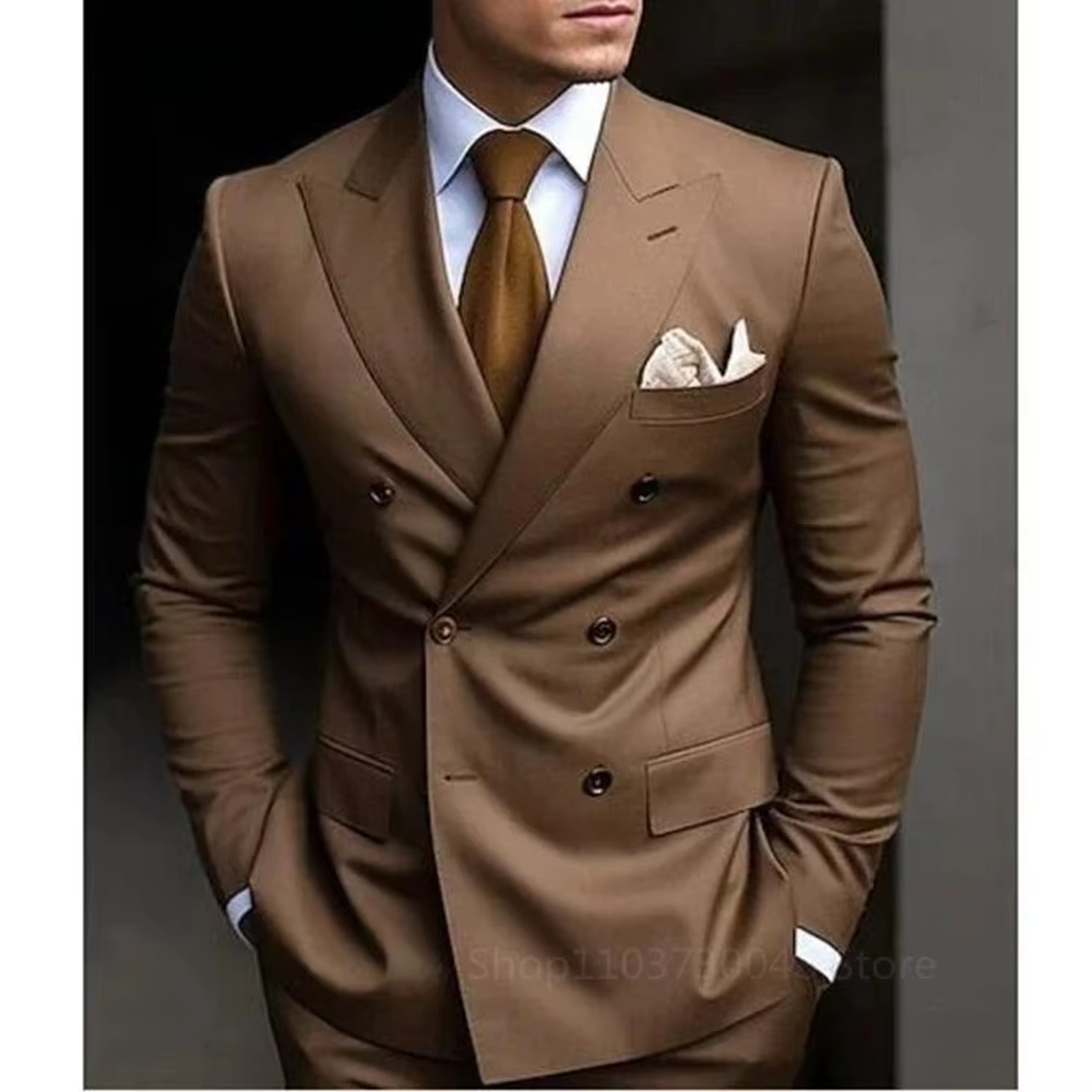 ชุดสูทผู้ชายสองชิ้นสีน้ำตาล สำ - Men'S Formal Wear For Graduation บทวิจารณ์และราคา