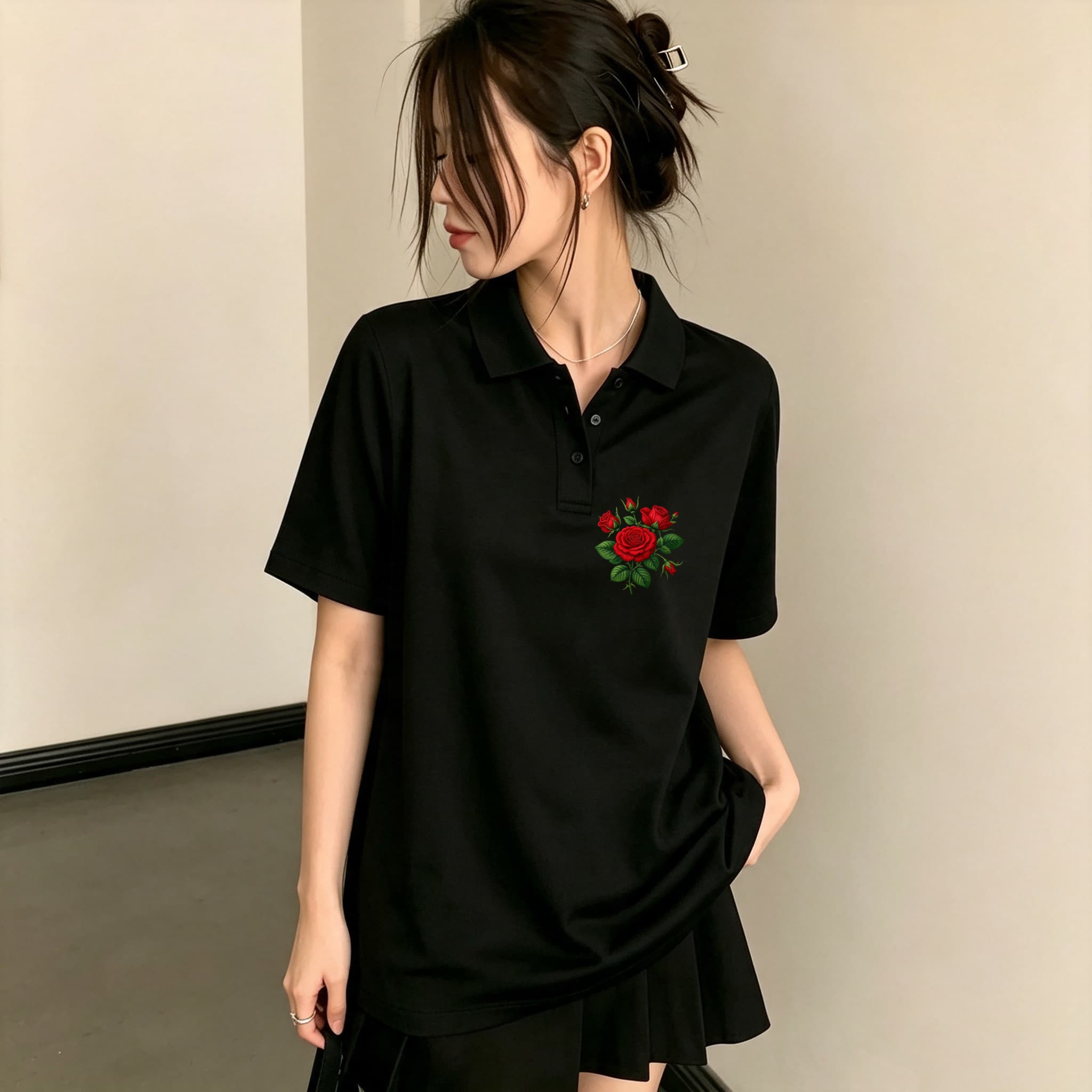 เสื้อโปโลสีดำลำลองสำหรับเด็กผู - Men Formal Wear All Black บทวิจารณ์และราคา